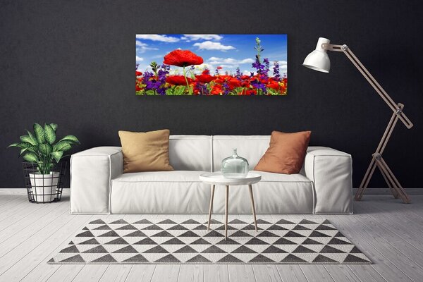 Obraz na plátne Kvety 125x50 cm