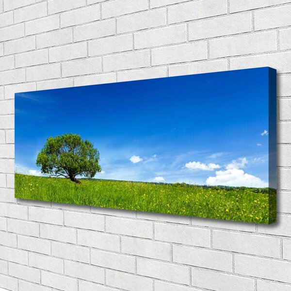 Obraz na plátne Tráva strom príroda 125x50 cm