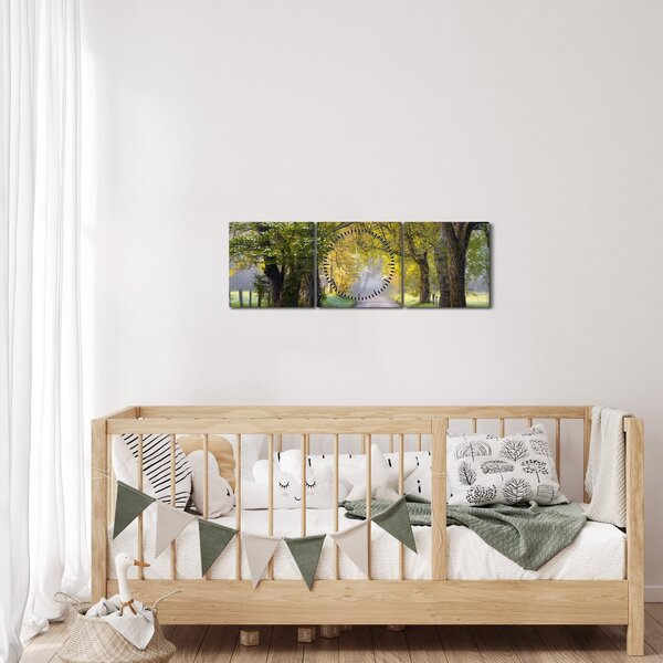 Obraz - Smoky Mountains, Gatlinburg, USA (s hodinami) (90x30 cm)