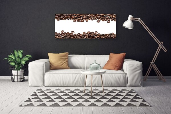 Obraz na plátne Káva zrnká kuchyňa 125x50 cm