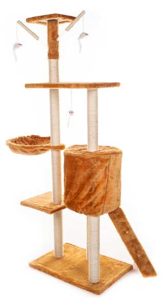 Škrabadlo pre mačky Hawaj 138 cm | červeno-hnedá
