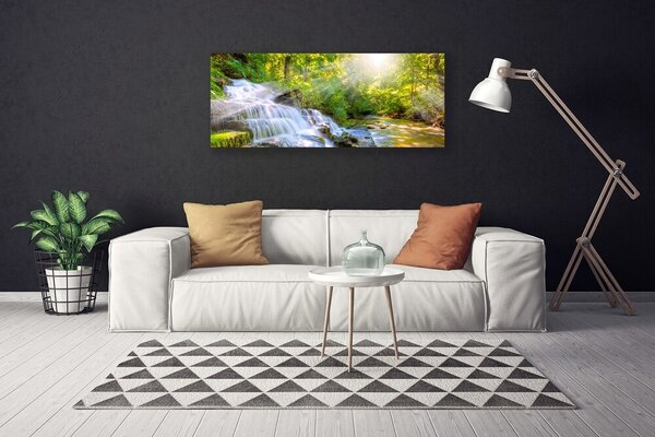 Obraz na plátne Vodopád les príroda 125x50 cm
