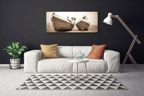 Obraz na plátne Loďky voda príroda 125x50 cm