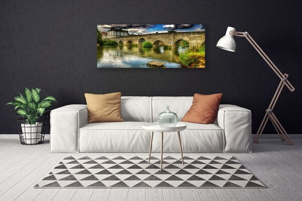 Obraz Canvas Most rieka architektúra 125x50 cm