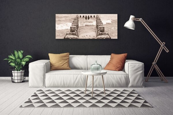 Obraz na plátne Oceán pláž architektúra 125x50 cm