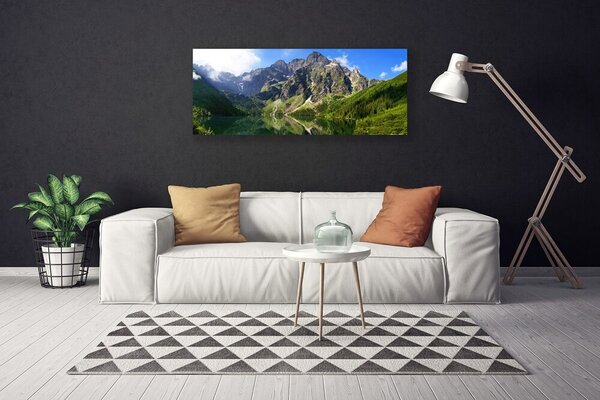 Obraz Canvas Tatry hory morské oko les 125x50 cm
