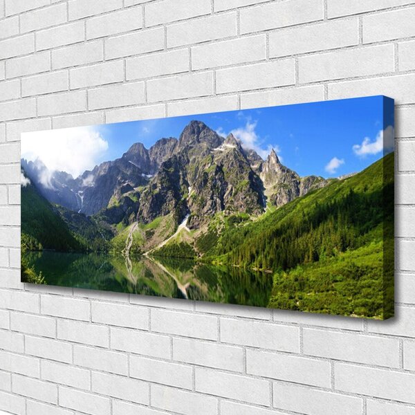 Obraz Canvas Tatry hory morské oko les 125x50 cm