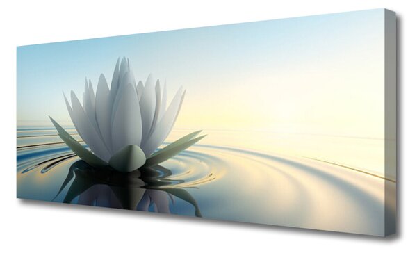 Obraz Canvas Vodné lilie rybník príroda 125x50 cm