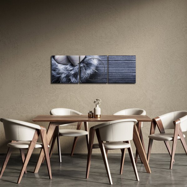Obraz - Hniezdo lásky (s hodinami) (90x30 cm)