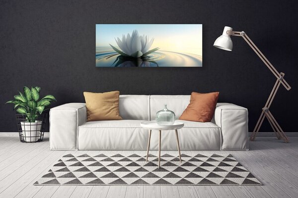 Obraz Canvas Vodné lilie rybník príroda 125x50 cm