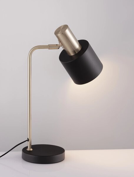 Rustikálna stolová lampa Paz čierne