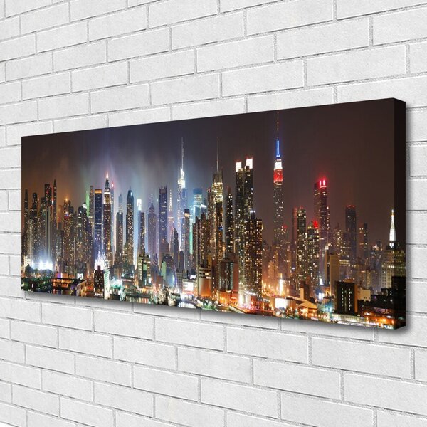 Obraz Canvas Noc mesto new york 125x50 cm