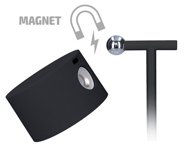 SOLIGHT LED nabíjacia lampička 3v1, 280lm, zmena CCT, stmievanie, čierna