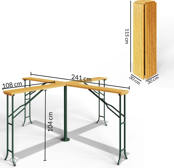 Barový stôl Quattro - 241x241x104 cm