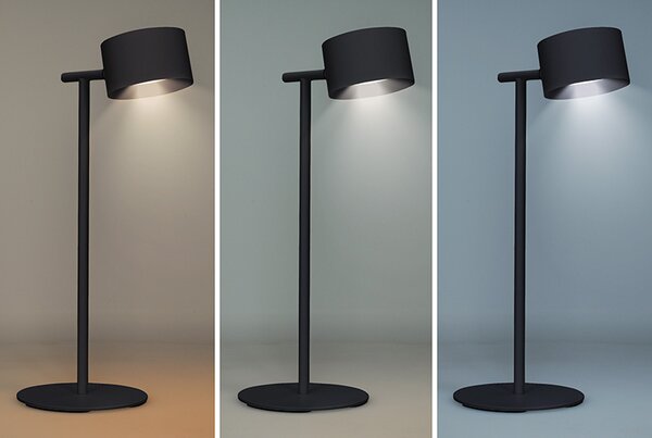 SOLIGHT LED nabíjacia lampička 3v1, 280lm, zmena CCT, stmievanie, čierna