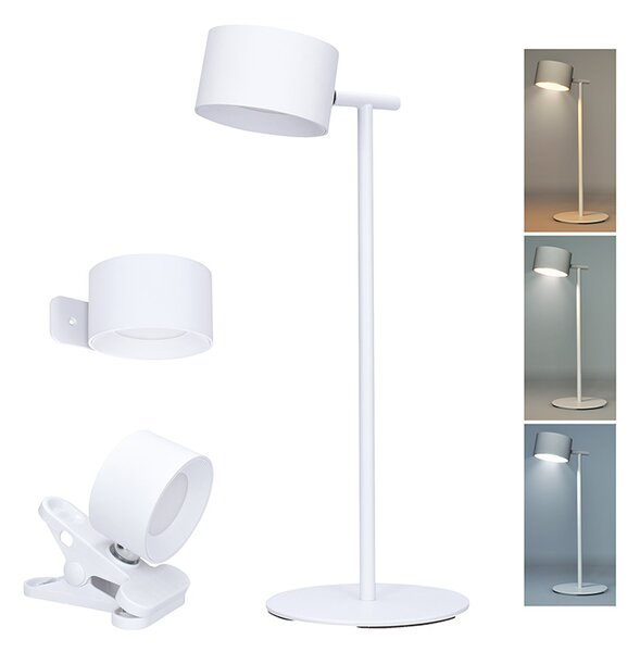 SOLIGHT LED nabíjacia lampička 3v1, 280lm, zmena CCT, stmievanie, biela