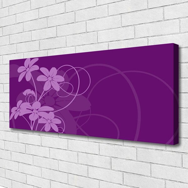 Obraz Canvas Abstrakcja kvety art 125x50 cm