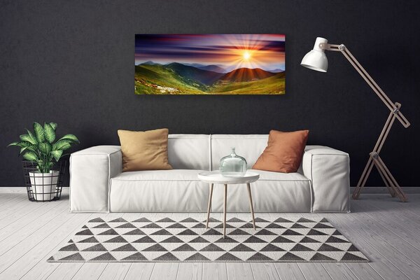 Obraz Canvas Hory západ slnka príroda 125x50 cm