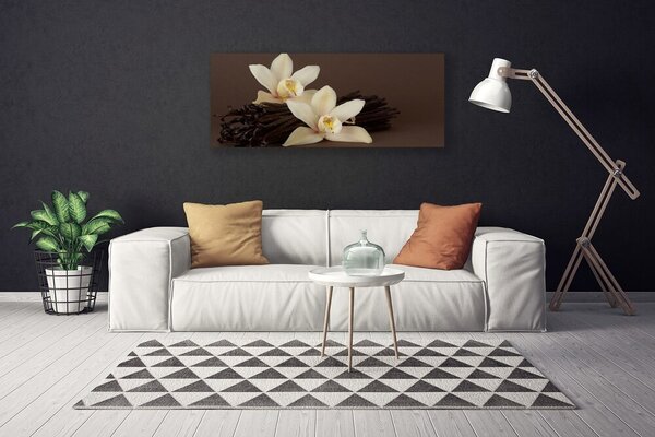 Obraz Canvas Kvety vanilky do kuchyne 125x50 cm