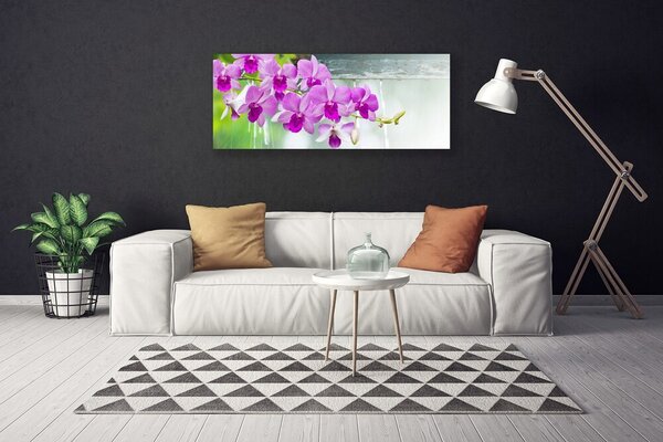 Obraz Canvas Orchidey kvapky príroda 125x50 cm