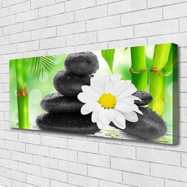 Obraz Canvas Bambus kamene zen kvet 125x50 cm