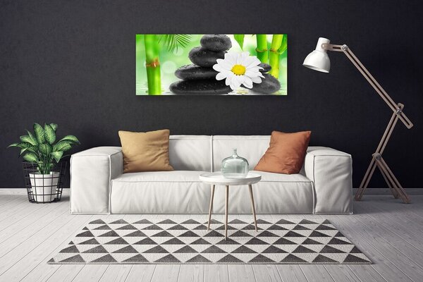 Obraz Canvas Bambus kamene zen kvet 125x50 cm