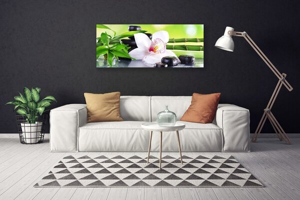 Obraz Canvas Orchidea kamene zen bambus 125x50 cm