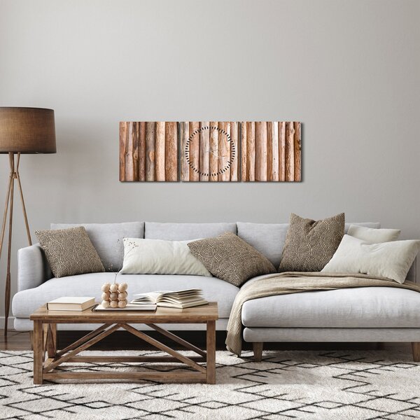 Obraz - Bambus (s hodinami) (90x30 cm)
