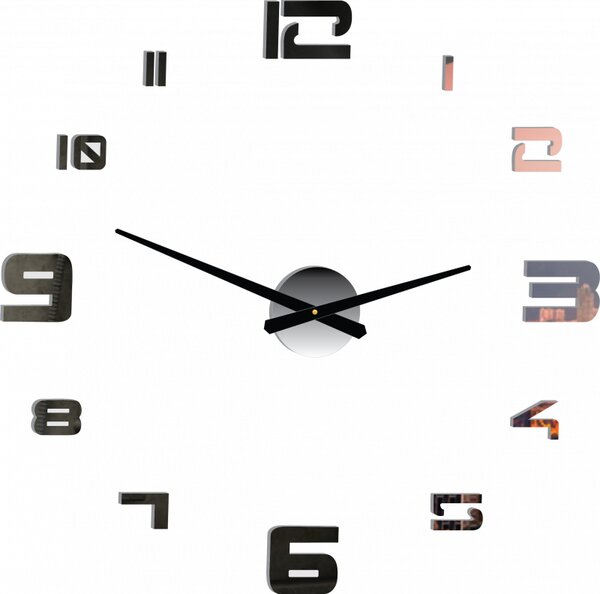Nástenné hodiny nalepovacie veľké Moderné hodiny | SENTOP 12P021 PLEXI 2D