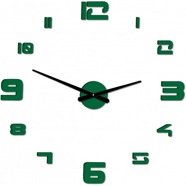 Nástenné hodiny nalepovacie veľké Moderné hodiny | SENTOP 12P021 PLEXI 2D
