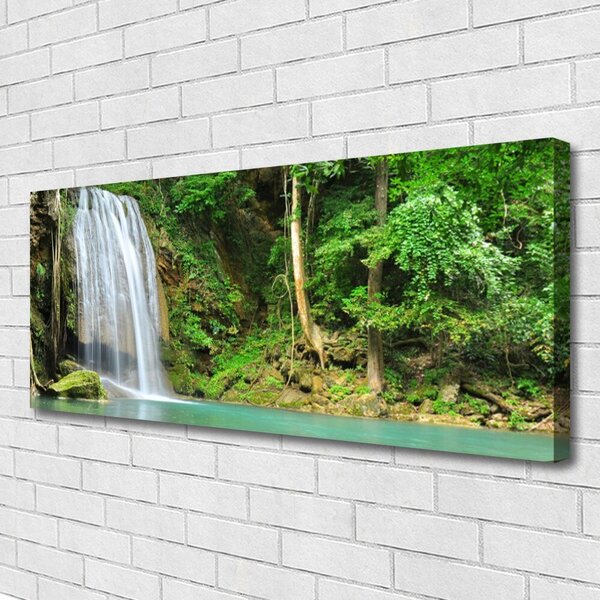 Obraz Canvas Vodopád les príroda 125x50 cm