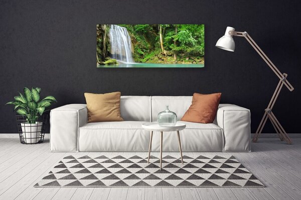 Obraz Canvas Vodopád les príroda 125x50 cm