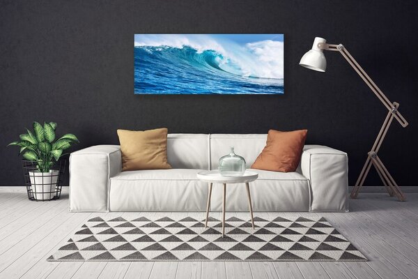 Obraz Canvas Vlny more nebo mraky 125x50 cm