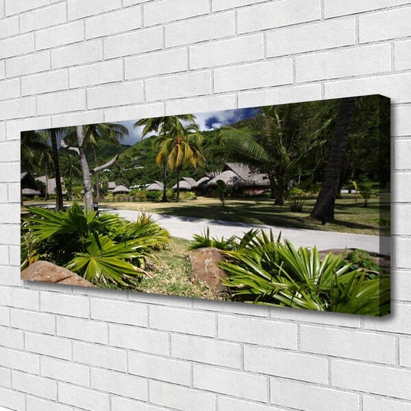 Obraz Canvas Listy palmy stromy príroda 125x50 cm