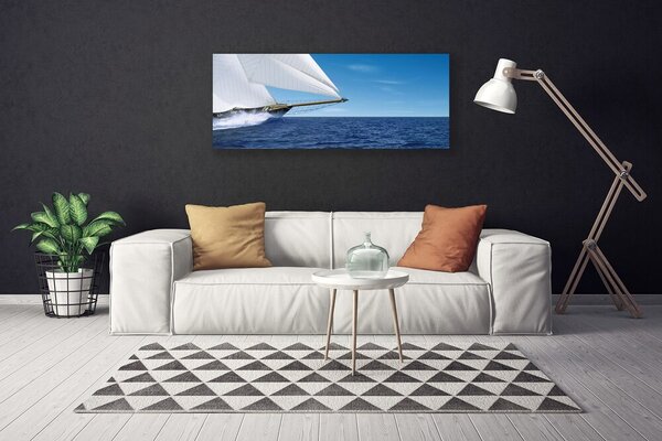 Obraz Canvas Loďka more príroda 125x50 cm