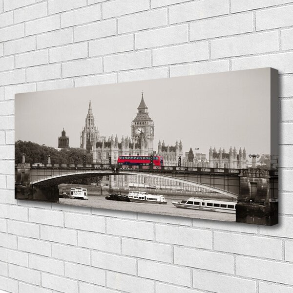 Obraz Canvas Most londýn big ben 125x50 cm