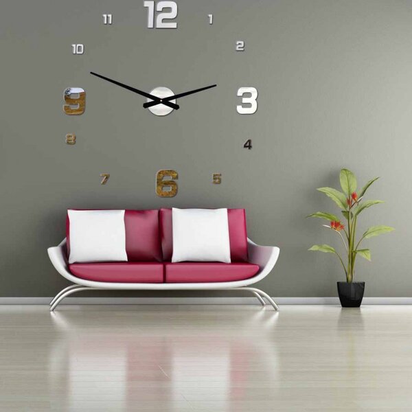 Moderné hodiny na stenu nalepovacie | SENTOP 12P005 plexi sklo
