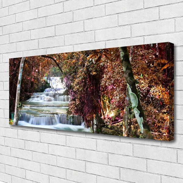 Obraz Canvas Vodopád les príroda 125x50 cm