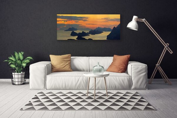Obraz Canvas More skaly hory príroda 125x50 cm