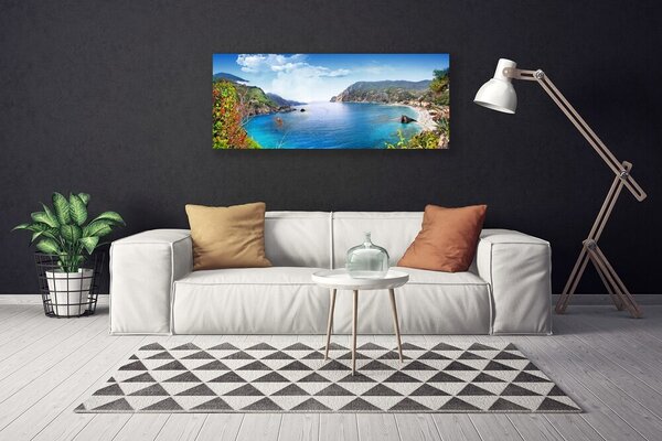 Obraz Canvas Záliv hory more príroda 125x50 cm