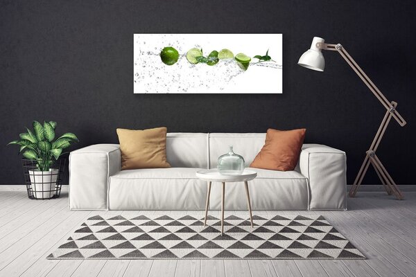 Obraz Canvas Limetka voda kuchyňa 125x50 cm