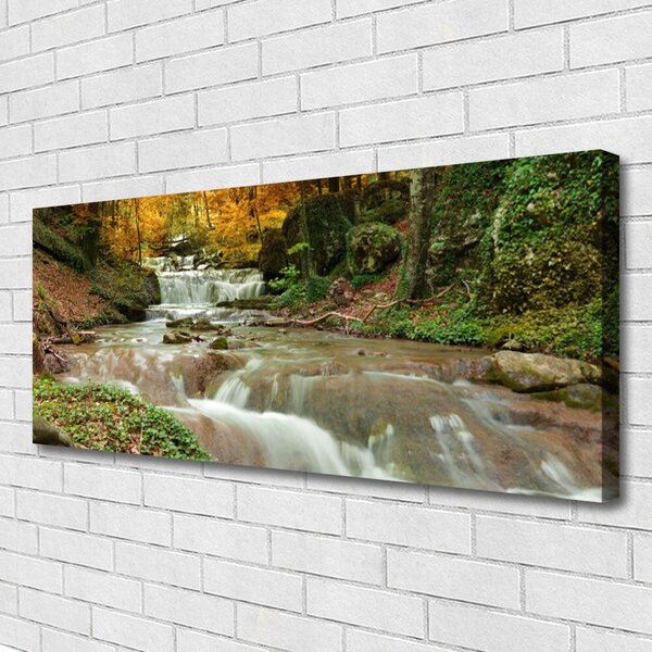 Obraz Canvas Vodopád les príroda 125x50 cm