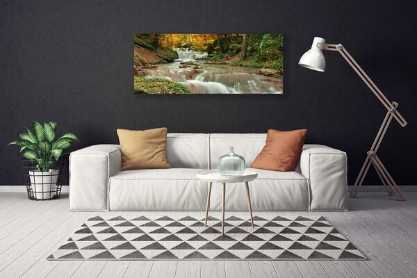 Obraz Canvas Vodopád les príroda 125x50 cm