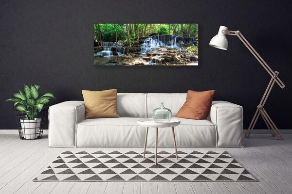 Obraz Canvas Vodopád les príroda 125x50 cm