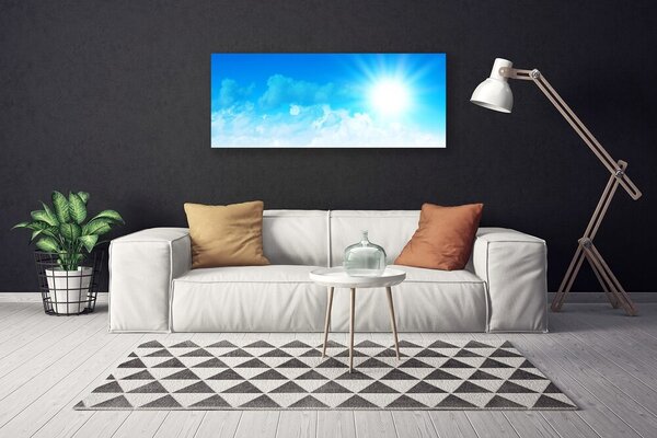 Obraz Canvas Slnko nebo krajina 125x50 cm