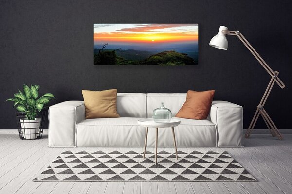 Obraz na plátne Hora les príroda 125x50 cm