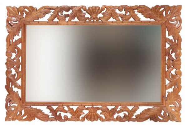 Zrkadlo Retro 60x90 ručne vyrezávaný indický masív mango