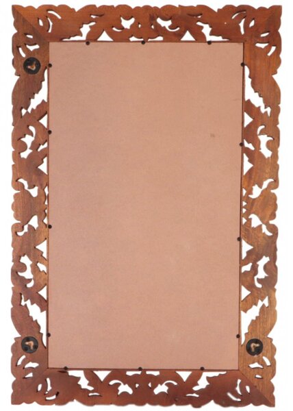 Zrkadlo Retro 60x90 ručne vyrezávaný indický masív mango