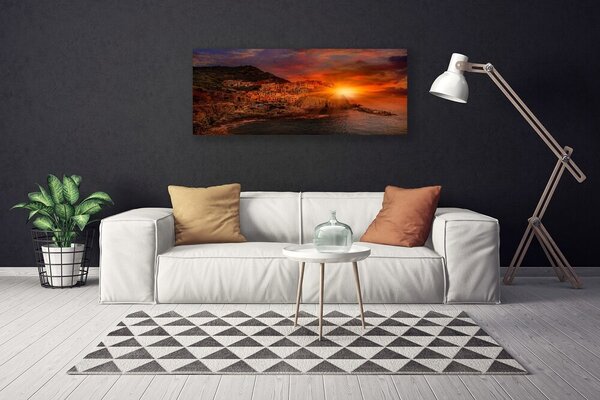Obraz na plátne More mesto krajina 125x50 cm