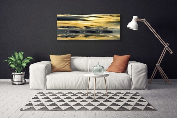 Obraz na plátne Kamene voda umenie 125x50 cm